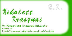 nikolett krasznai business card